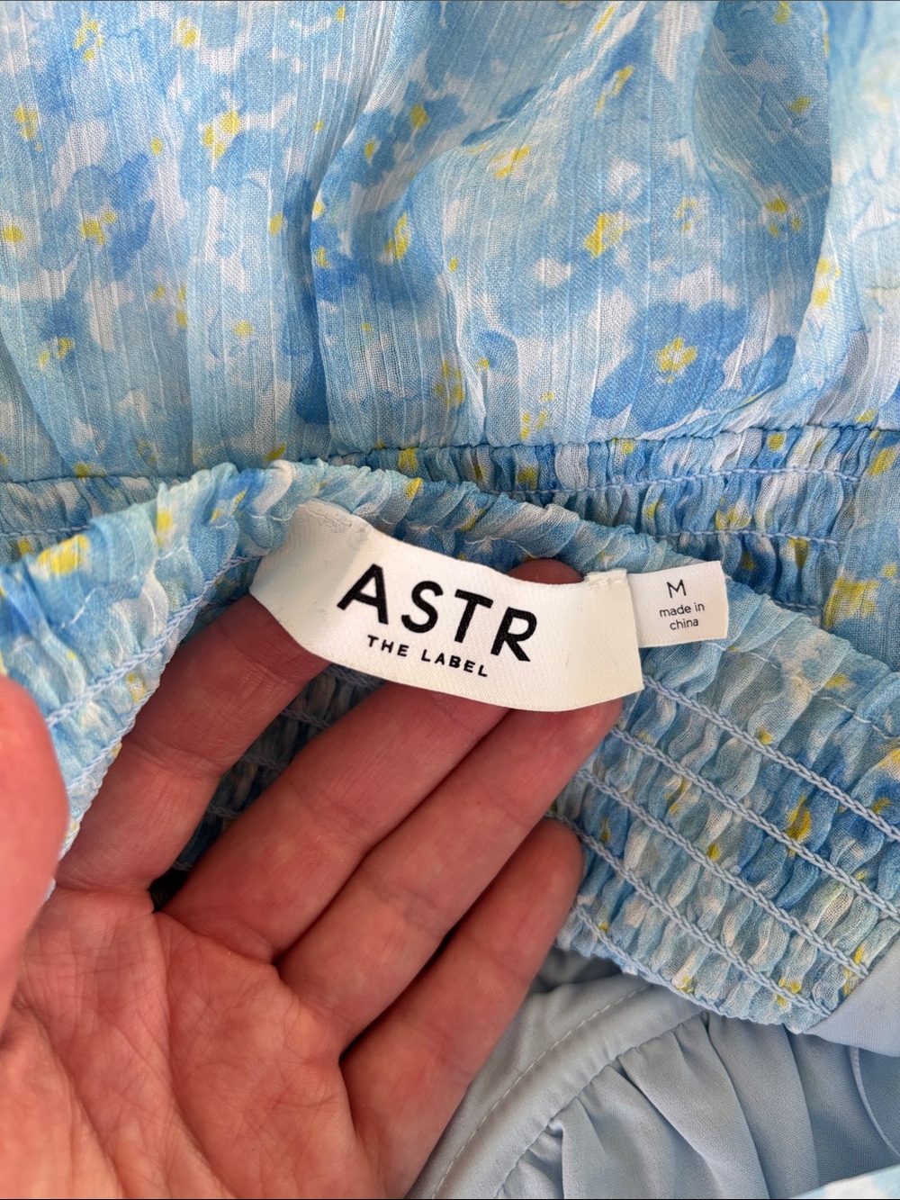 ASTR the Label Midsummer Dress in Blue Floral M - Picture 11 of 15